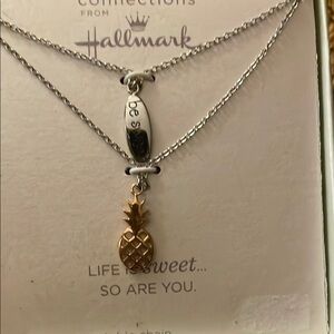 Hallmark Silver and Gold Pineapple Necklace